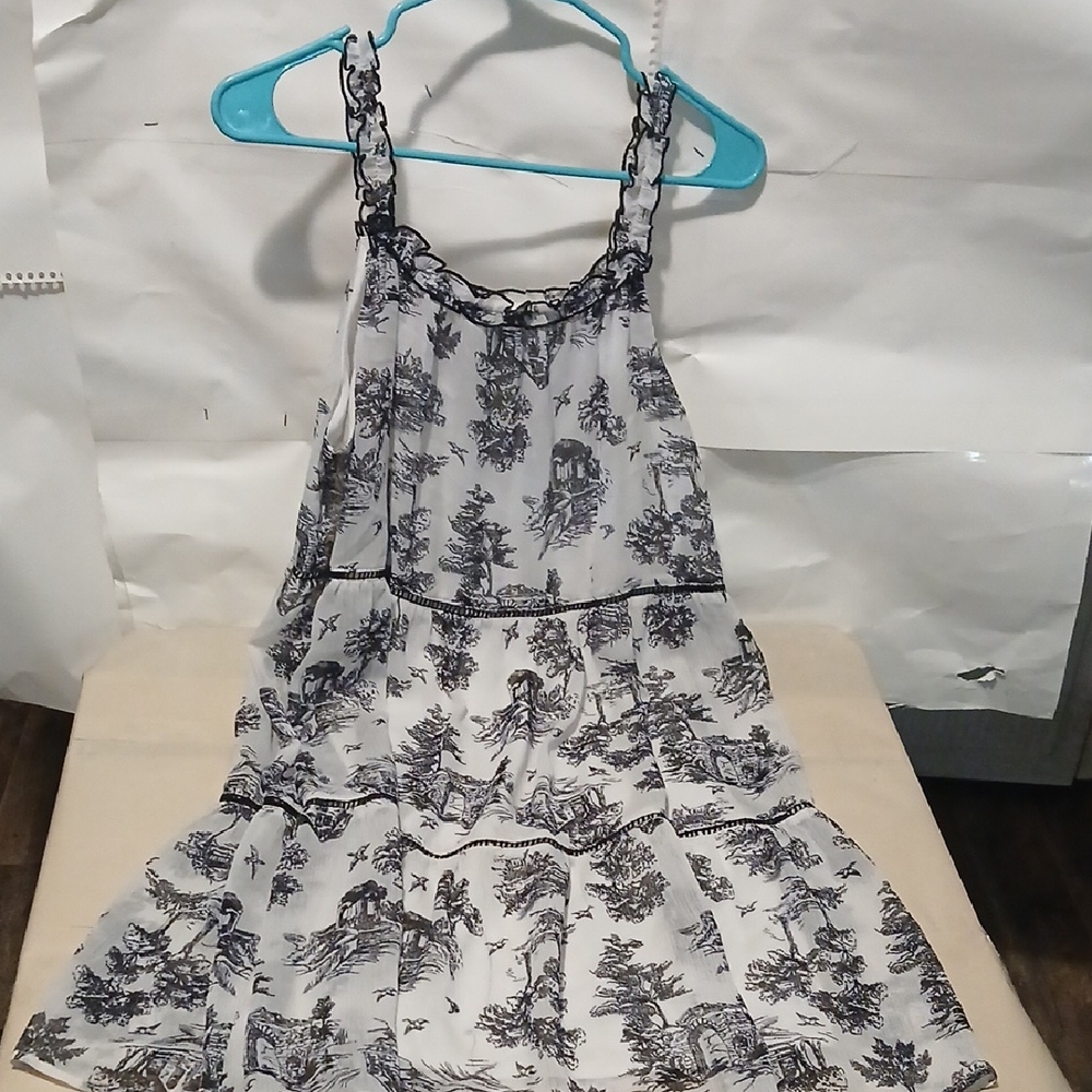 Women's Black and White Mini Dress